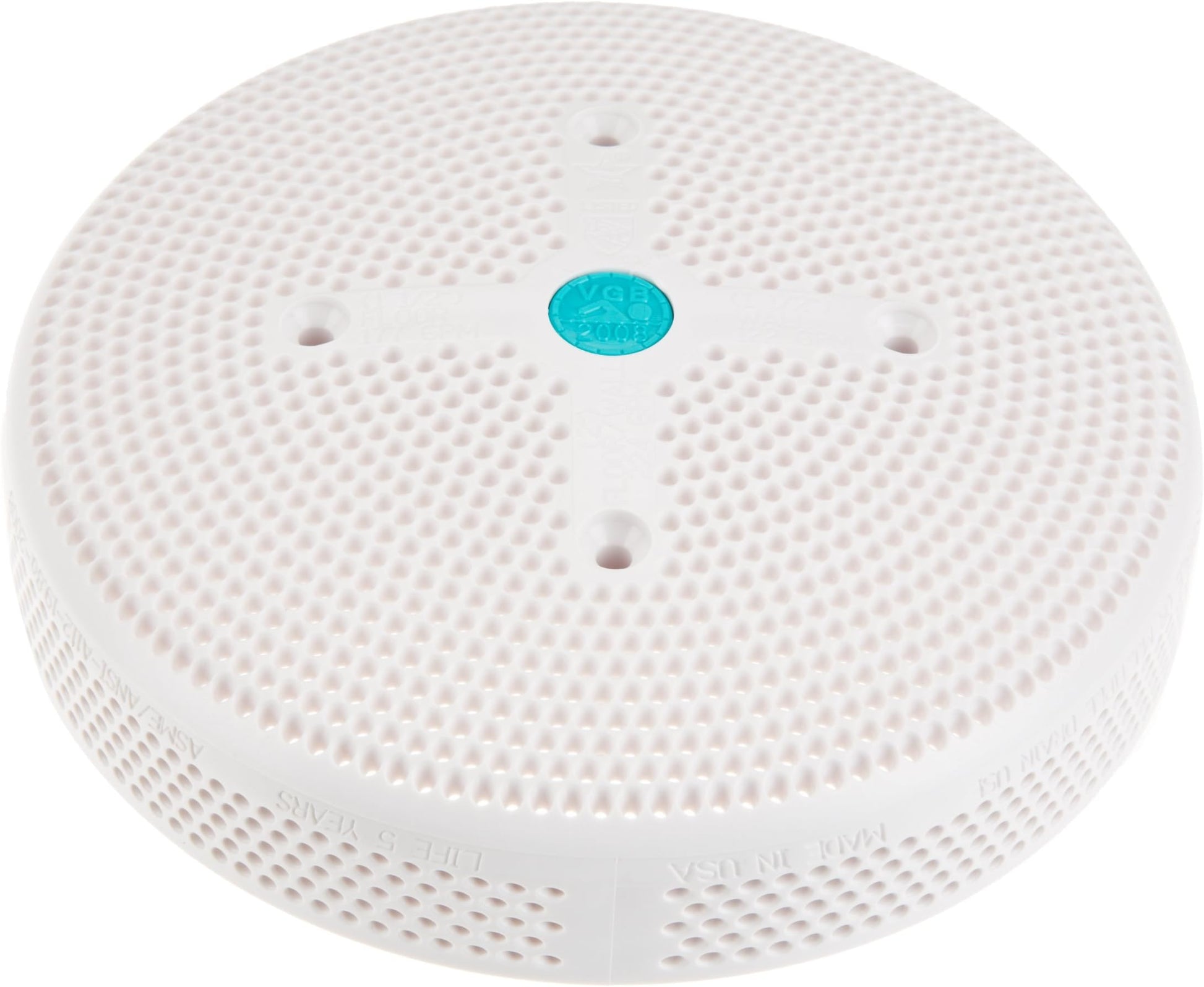 AquaStar 6-Inch Round White Suction Outlet Drain Cover 6HPHA101
