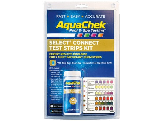 AquaChek Select Connect 7-in-1 Test Strips w/ Photo Capture App, 50/Pack | 541604APP