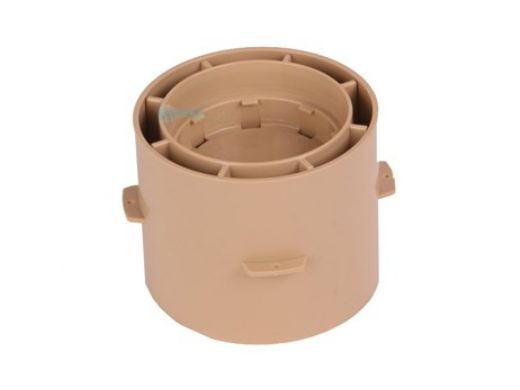 Pour-A-Lid DC401TAN 4 Inch Round Tan Masonry Surface Deck Drain Cover
