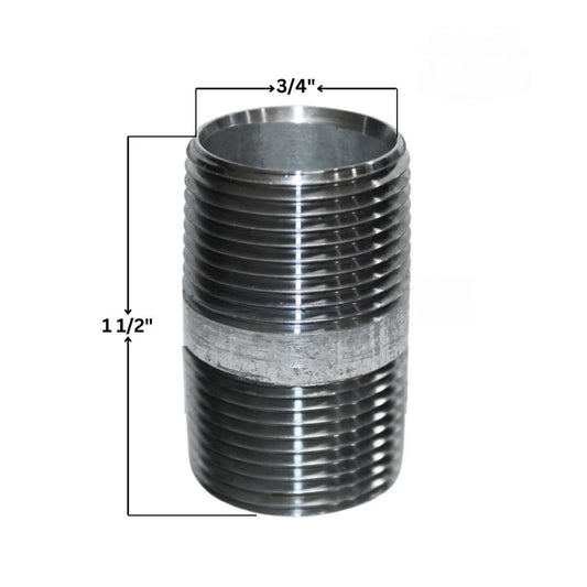 Galvanized Steel Nipple | 3/4" x 1.5"