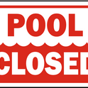 Poolmaster Pool Closed Sign 40333 Close-Up View