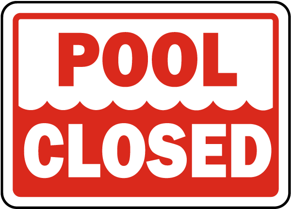 Poolmaster Pool Closed Sign 40333 Close-Up View