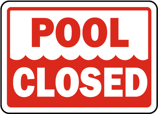 Poolmaster Pool Closed Sign 40333 Close-Up View
