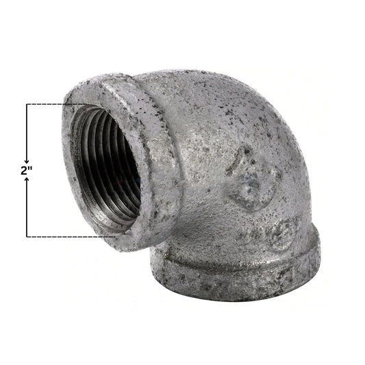 Galvanized 90 Degree Elbow Fitting | 2
