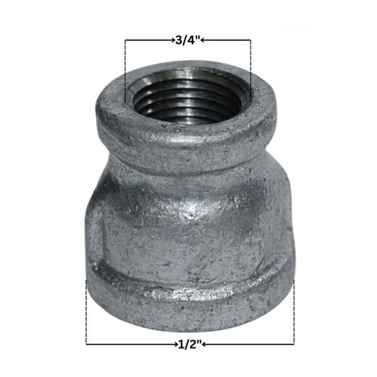 Galvanized Rigid Reducer Bushing | 3/4" x 1/2"