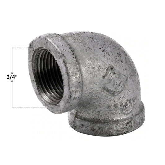 Galvanized 90 Degree Elbow Fitting | 3/4"