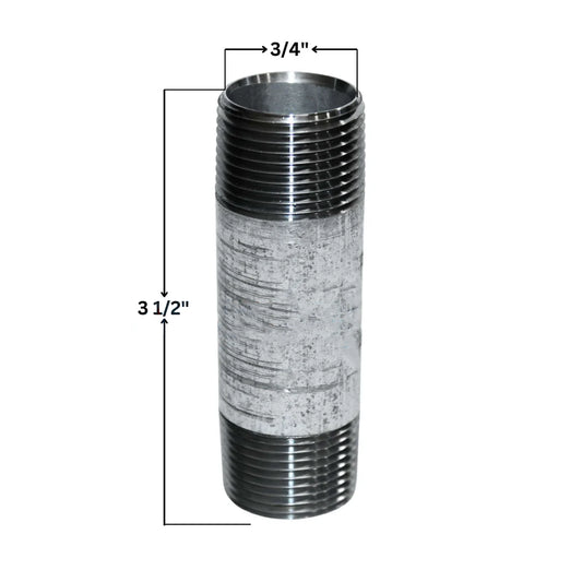 Galvanized Steel Nipple | 3/4" x 3.5"