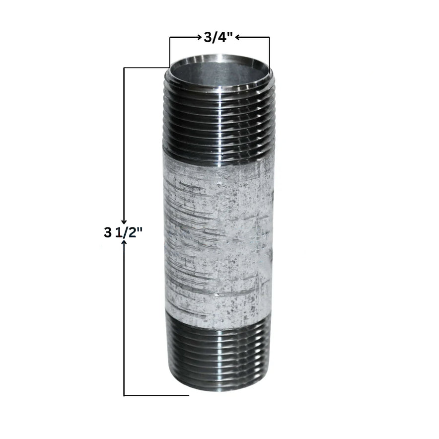 Galvanized Steel Nipple | 3/4" x 3.5"