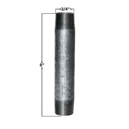 Galvanized Steel Nipple | 3/4" x 8"