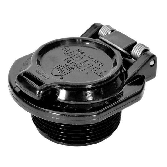 Swimables W400BWHP black 1.5-inch MPT vac lock safety wall fitting