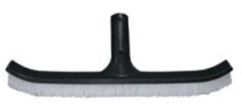 A&B Heavy-Duty Curved Pool Wall Brush 3015 18 Inch Black Nylon