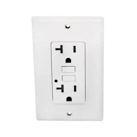 Breaker Broker GFCI 20A White Outlet Weather Resistant