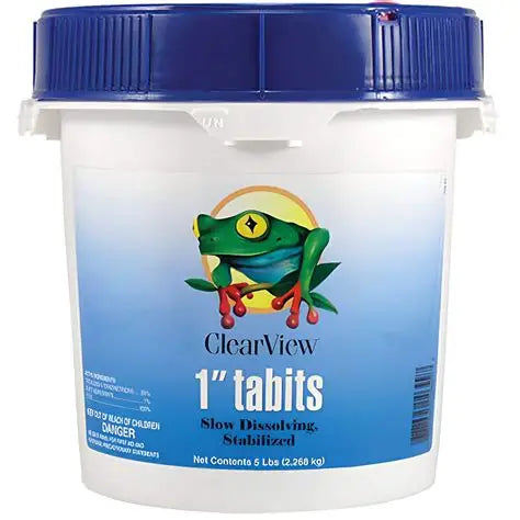 ClearView 1" Tabits Slow Dissolving Chlorine Tablets | 5 lbs | CVTS005