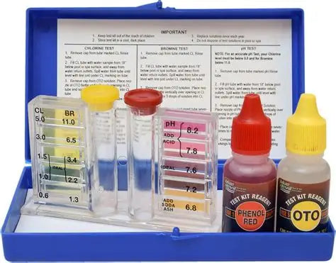 Valterra Blue Devil 3-Way OTO Chlorine Bromine pH Test Kit B7228 Front