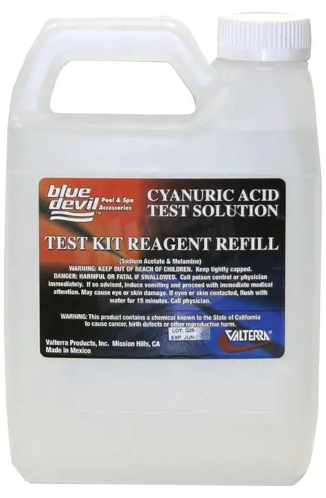 Valterra Blue Devil Cyanuric Acid Test Reagent 32 Oz B7518 Front