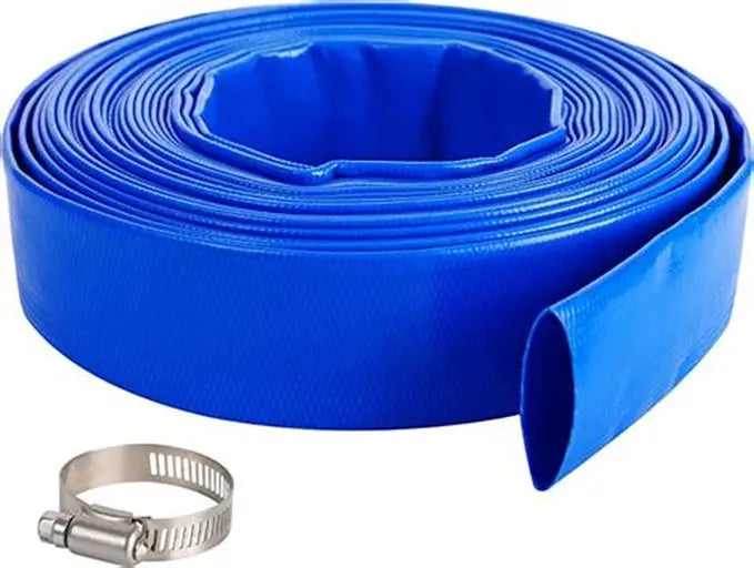 Blue Devil 2 Inch x 50 ft Pool Backwash Hose with Clamp B8258