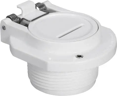 Swimables W400BWHP white 1.5-inch MPT vac lock safety wall fitting