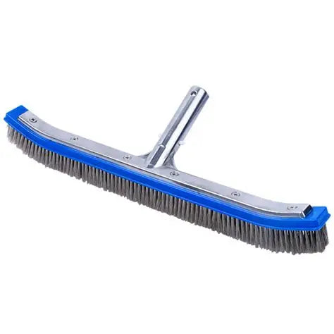 Pooline 18 Inch Curved Stainless Steel Bristle Pool Brush 11025S