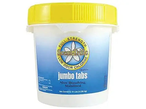 ClearView 3" Jumbo Scent-Trific Chlorine Tabs | 10lbs | CVTLST010