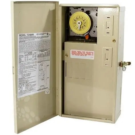 Intermatic T21004R 60 AMP pool load center with T104M timer