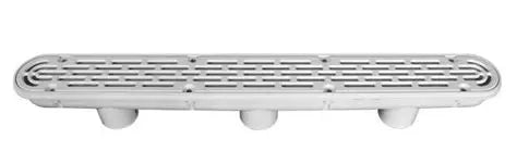 AquaStar 32CDFL101 channel drain grate and sump assembly detail