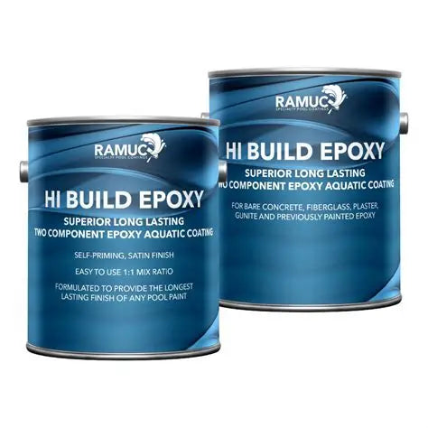 RAMUC Hi-Build Epoxy Premium Pool Paint White 2 Gallon 912231102