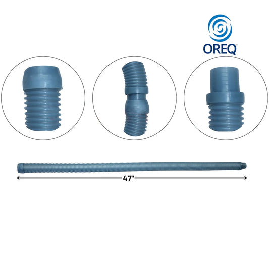 OREQ Sectional Connector Hose For Automatic Pool Cleaner Vacuum | Blue | 4' Ft | APC204B