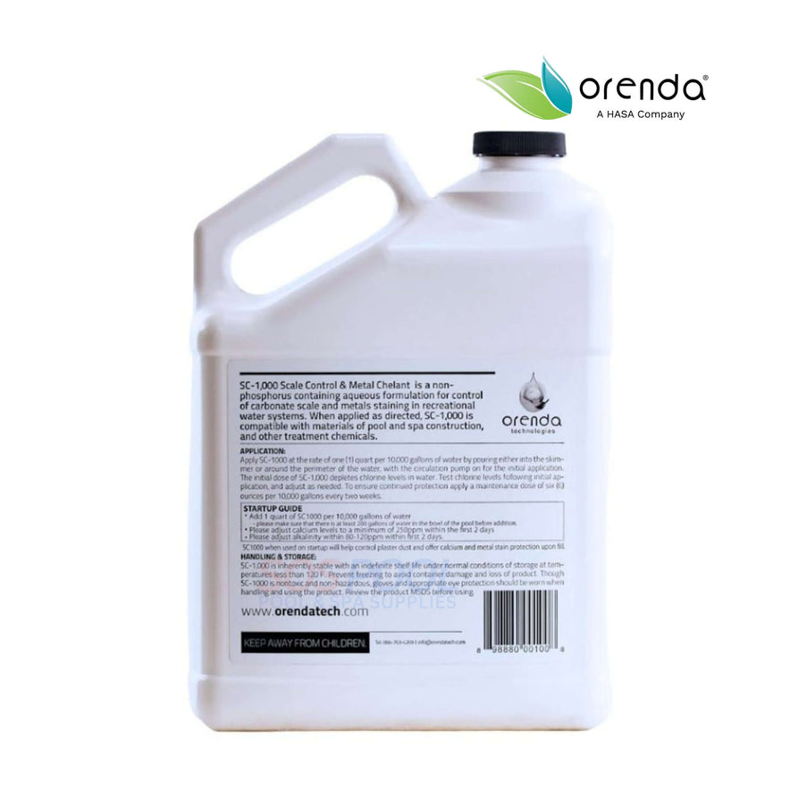 Orenda SC-1000 Pool Scale and Metal Control Solution | 1 GAL | ORE-50-104