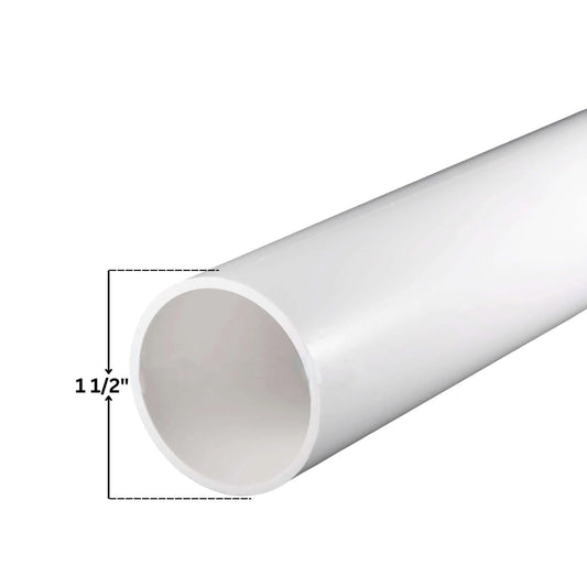 PVC Pipe | Schedule 40 | White | 1-1/2"