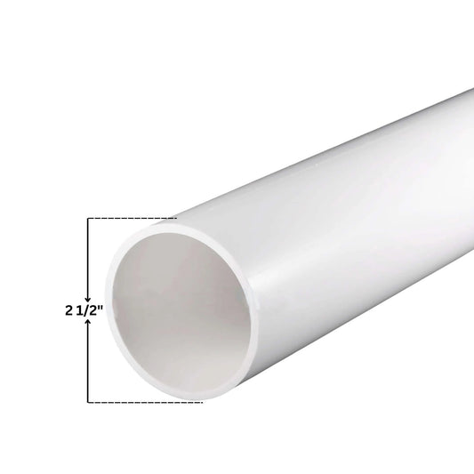 PVC Pipe | Schedule 40 | White | 2-1/2"