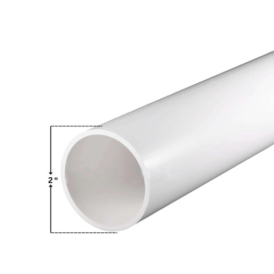 PVC Pipe | Schedule 40 | White | 2"