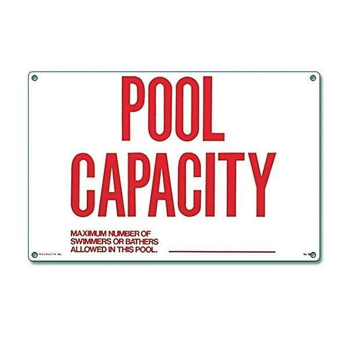 Poolmaster Pool Capacity Safety Sign 18x12 Inches 40361