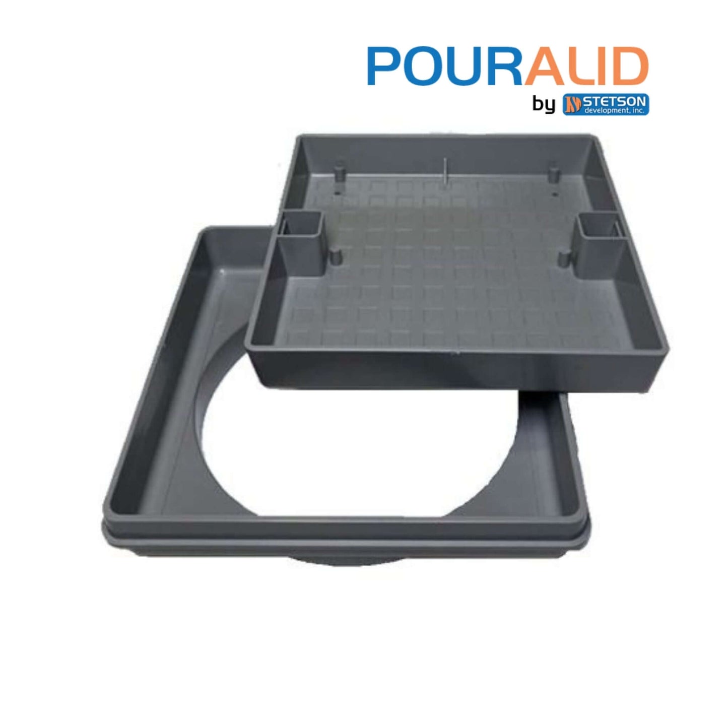 Pour-A-Lid 11 Inch Gray Square Skimmer Cover SQPALGRAY