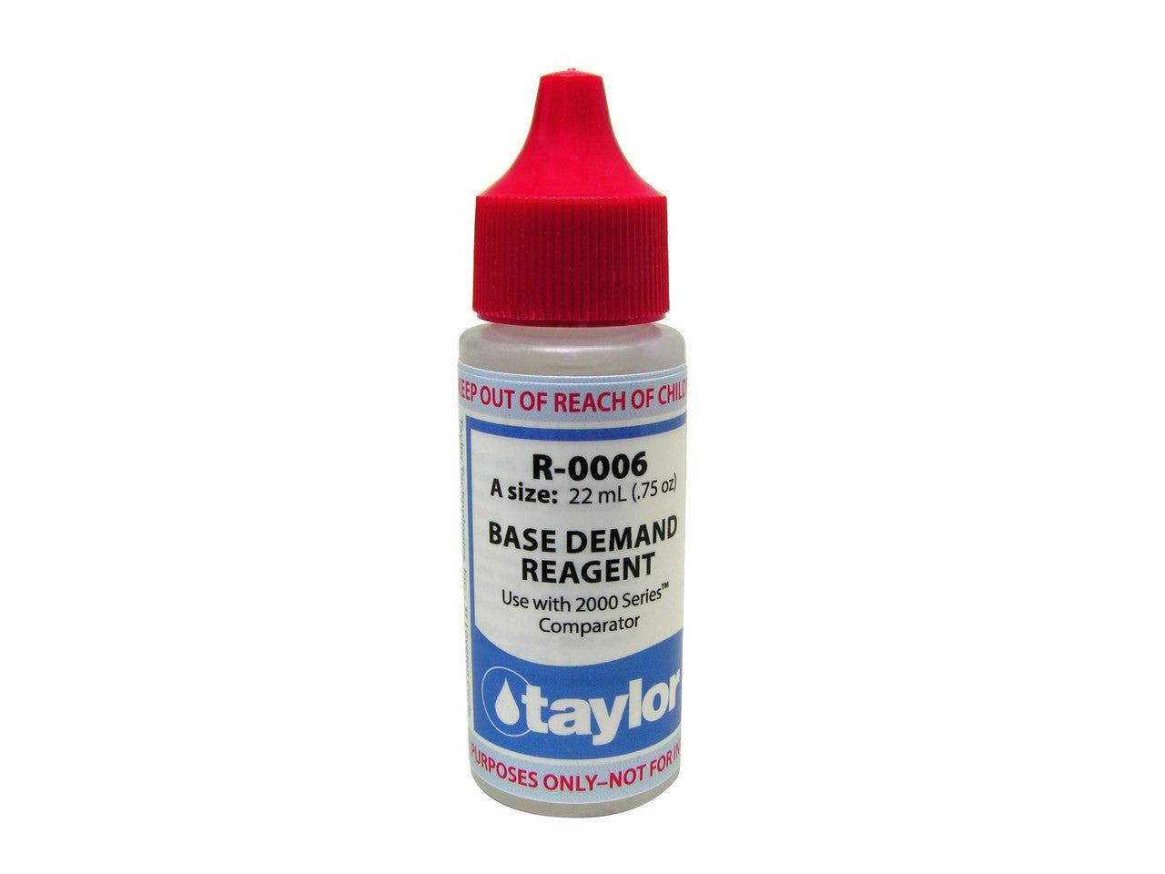 Taylor R-0006-A base demand reagent 0.75 oz dropper bottle for pool water testing