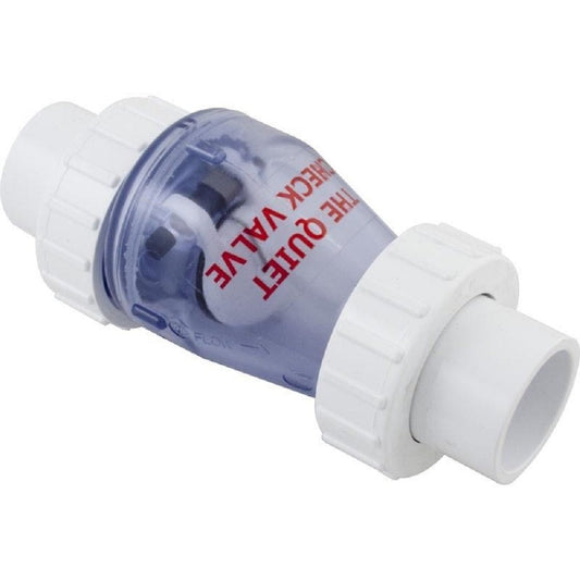 Magic Plastics 1" Clear Union Swing Spring Check Valve 0823-10C
