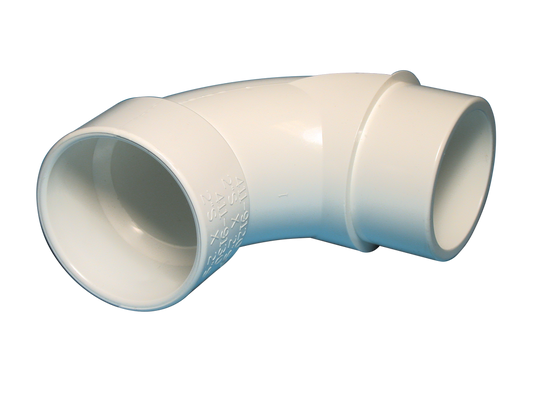 Waterway 411-9120 sweep elbow fitting side view showing 2-inch connection