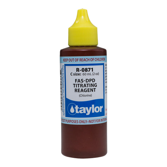 Taylor Technologies R-0871-C FAS-DPD Titrating Reagent Bottle Label