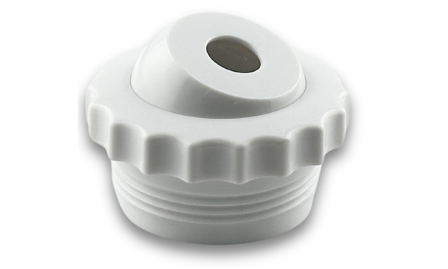 Swimables Directional Threaded Eyeball Fitting White 1.5 x .375 Inch SW-30-810