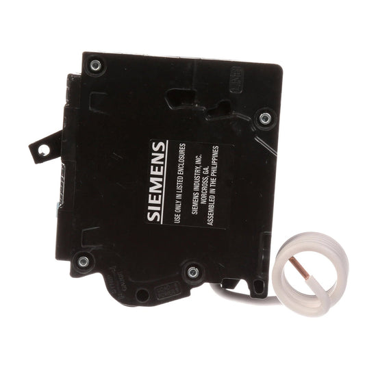 Siemens 1 Pole 15 Amp GFCI Circuit Breaker | Plug-On Neutral Circuit Breaker | Black | QF115