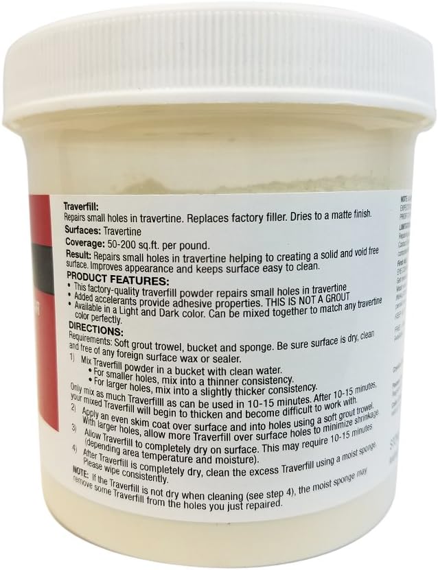 StonePro Traverfill Travertine Hole & Void Repair Filler 1 lb – Light CECOMINOD058255