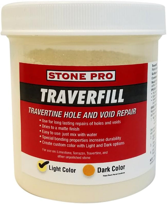 StonePro Traverfill Travertine Hole & Void Repair Filler 1 lb – Light CECOMINOD058255