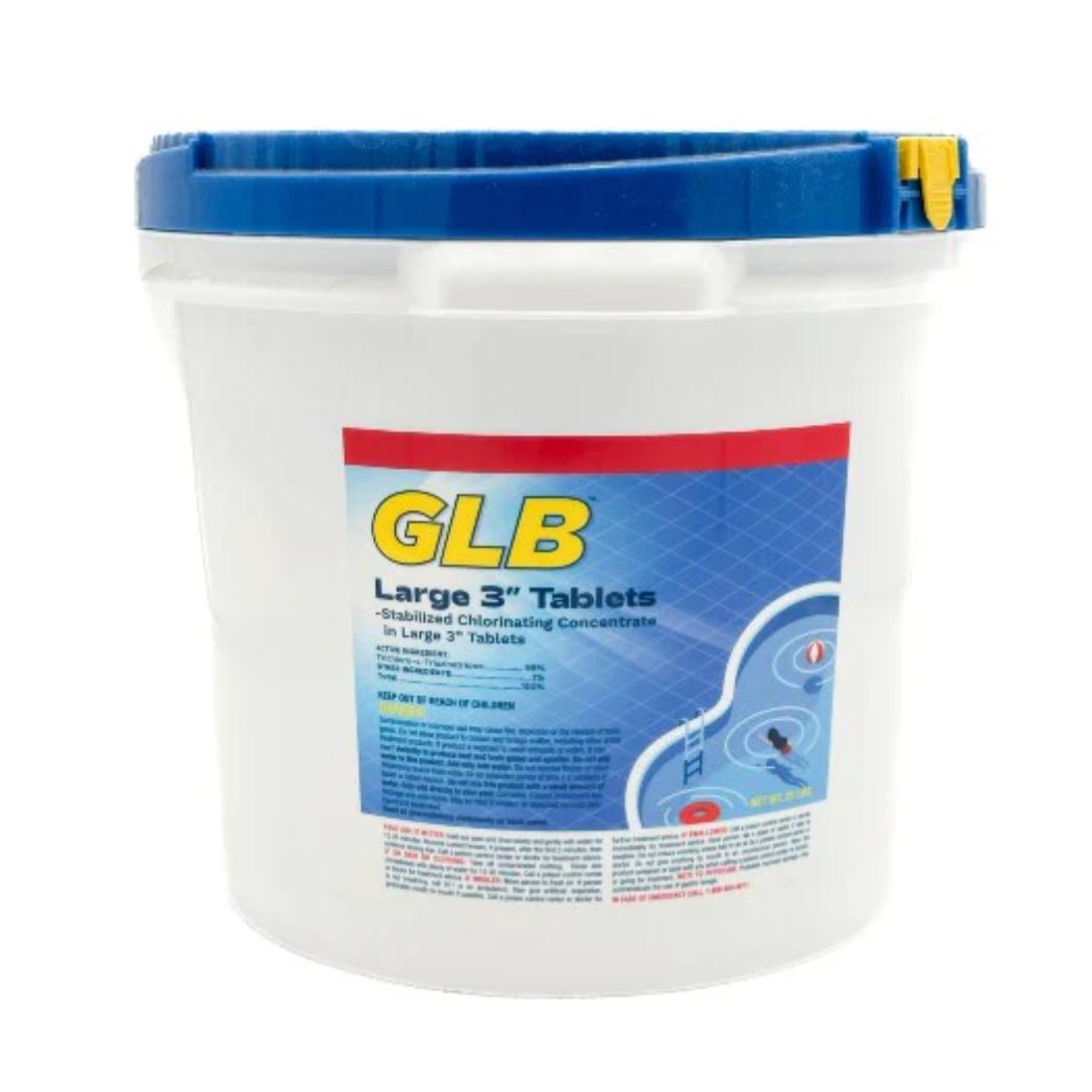 GLB Chlorine Tablets 3 Inch 25 lbs 71234A Package Detail