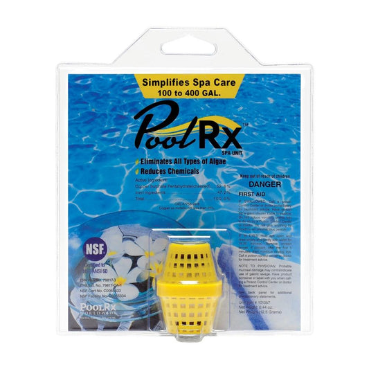 PoolRx Yellow Spa Mineral Unit 101057 Packaging for 100-400 Gallon Spas
