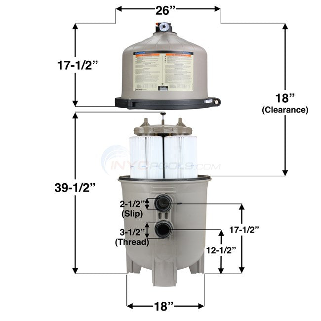 Hayward SwimClear Cartridge Filter | 425 sq ft | C4030