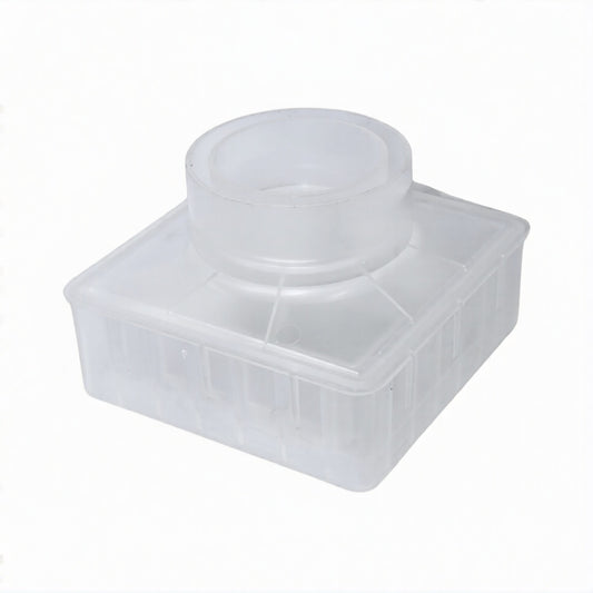 Pour-A-Lid Square Masonry Deck Drain Cover DC601CLEAR Clear 6 Inch Detail