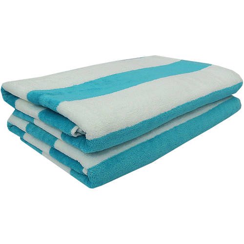 FatTowels Cobana Stripe Velour Beach Towel FTCBS-RB Close-Up