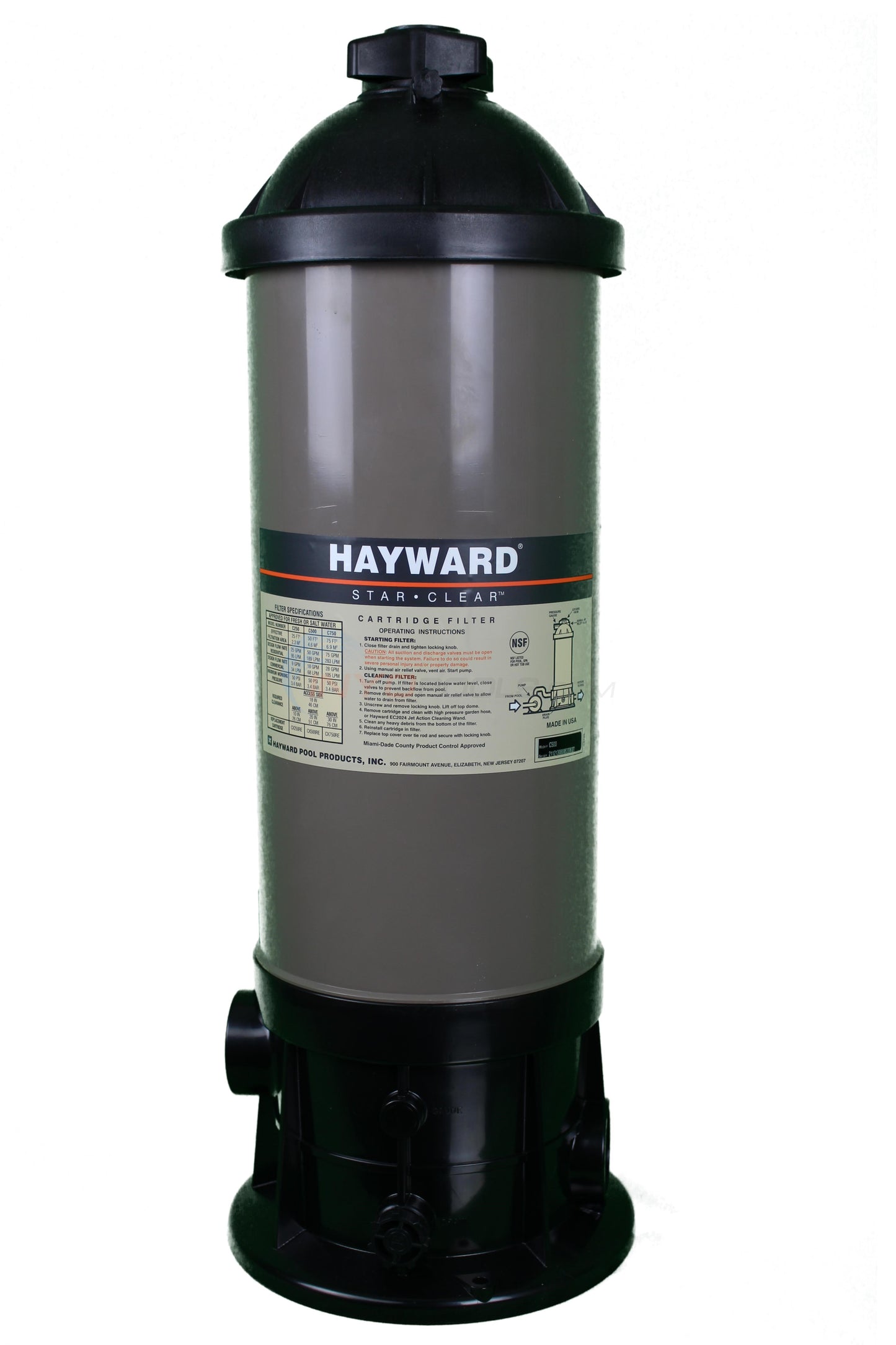 Hayward Star-Clear Plus Pool & Spa Cartridge Filter | 50 sq. ft. | C500