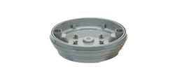 Pour-A-Lid Round Skimmer Cover 201PALGRAY Gray 10 Inch Installed