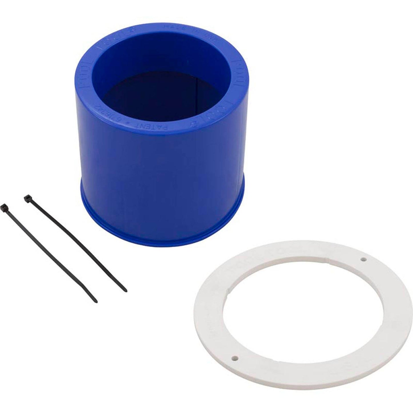 Pool Tool 130 skimmer weir conversion assembly installed view