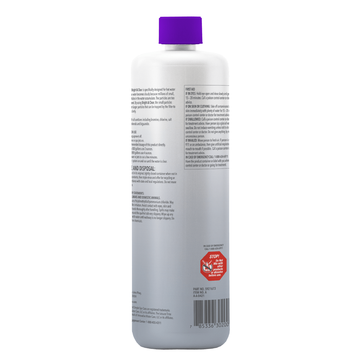 Leisure Time Bright & Clear Water Clarifier for Hot Tubs | Spa Clarifier | 32 oz. | A-LT